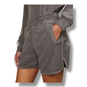 Varley Marlwood Athletic Gray Terry Cloth Shorts Size Extra Small